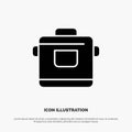 Cooker, Kitchen, Rice, Hotel Solid Black Glyph Icon Royalty Free Stock Photo