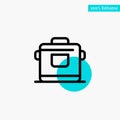Cooker, Kitchen, Rice, Hotel turquoise highlight circle point Vector icon