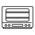 Cooker oven icon outline vector. Electric convection stove
