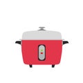 Cooker rice vector electric illustration kitchen food pot object background