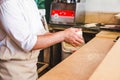 Cooker kneads the dough Royalty Free Stock Photo