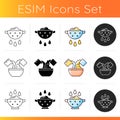 Cookery icons set