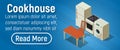 Cookhouse concept banner, isometric style Royalty Free Stock Photo