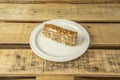 A cookie cake flavored with dark and white chocolates. between