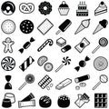 Cookie and candy vector icon illustration Royalty Free Stock Photo