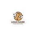 monster cookies logo design vector Royalty Free Stock Photo