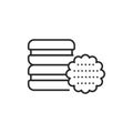 Cookie color line icon. Isolated vector element.