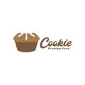 Cookie cupcake chocolate logo design vector graphic symbol icon sign illustration creative idea Royalty Free Stock Photo