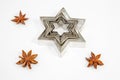 Cookie Cutter and Anis Stars Royalty Free Stock Photo