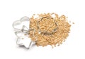 Cookie cutters with wheat Royalty Free Stock Photo
