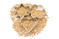 Cookie cutters with wheat Royalty Free Stock Photo