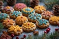 Cookie decorating bliss Colorful, festive cookies and joyful holiday baking