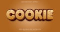 Cookie editable text effect Royalty Free Stock Photo