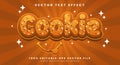 Cookie editable text effect Template Royalty Free Stock Photo