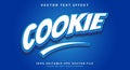 Cookie editable text effect Template Royalty Free Stock Photo