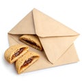 Cookie Envelope with Filling Royalty Free Stock Photo