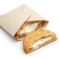 Cookie envelope with filling isolated on transparent background Royalty Free Stock Photo