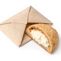 Cookie envelope with filling isolated on transparent background Royalty Free Stock Photo