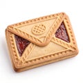 Cookie envelope with filling isolated on transparent background Royalty Free Stock Photo