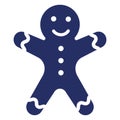 Cookie, gingerbread, man  Isolated Vector icon which can easily modify or edit Royalty Free Stock Photo