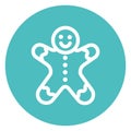Cookie, gingerbread, man  Isolated Vector icon which can easily modify or edit Royalty Free Stock Photo