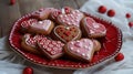 Cookie Heart Valentine Sweet Love Cookies Concept