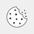 Cookie icon icolated on transparent background Royalty Free Stock Photo