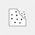 Cookie icon icolated on transparent background Royalty Free Stock Photo