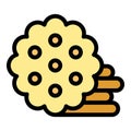 Cookie icon vector flat Royalty Free Stock Photo
