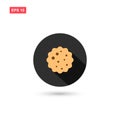 Cookie icon vector isolated 5