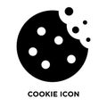 Cookie icon vector isolated on white background, logo concept of