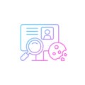 Cookie Id Gradient Linear Vector Icon