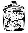Cookie jar vector eps Hand drawn, Crafteroks, svg, free, free svg file, eps, dxf, vector, logo, silhouette, icon, instant download