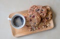 Cookie made by Grain , Raisin ,Almond, Pumpkin Seed, Cashew Nut, Cranberry , Walnut, Sunflower Seed, Chia Seed,Black Sesame Seed f Royalty Free Stock Photo