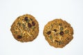 Cookie made with Grain , Raisin ,Almond, Pumpkin Seed, Cashew Nut, Cranberry , Walnut, Sunflower Seed, Chia Seed,Black Sesame Seed Royalty Free Stock Photo