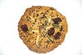 Cookie made with Grain , Raisin ,Almond, Pumpkin Seed, Cashew Nut, Cranberry , Walnut, Sunflower Seed, Chia Seed,Black Sesame Seed Royalty Free Stock Photo