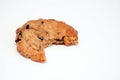 Cookie with missing bite Royalty Free Stock Photo