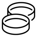 Cookie molds circle icon, outline style