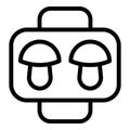 Cookie molds element icon, outline style