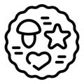 Cookie molds icon, outline style