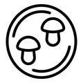 Cookie molds mushroom icon, outline style