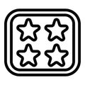 Cookie molds star icon, outline style