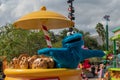 Cookie Monster in Sesame Street Party Parade at Seaworld 6. Royalty Free Stock Photo