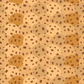 Cookie pattern seamless. Cookies background. Baby fabric texture