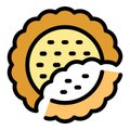 Cookie shape icon vector flat Royalty Free Stock Photo