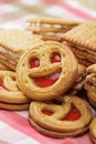 Cookie smile on a table