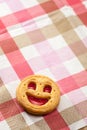 Cookie smile on a table Royalty Free Stock Photo