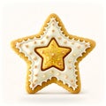 Cookie star isolated on white background