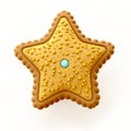 Cookie star isolated on white background