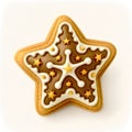 Cookie star isolated on white background